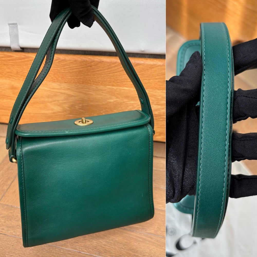 COACH Turnlock Shoulder Bag Green - Picture 5 of 16